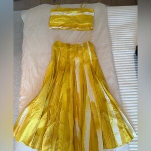 ANTONIO MELANI Yellow and White Dress